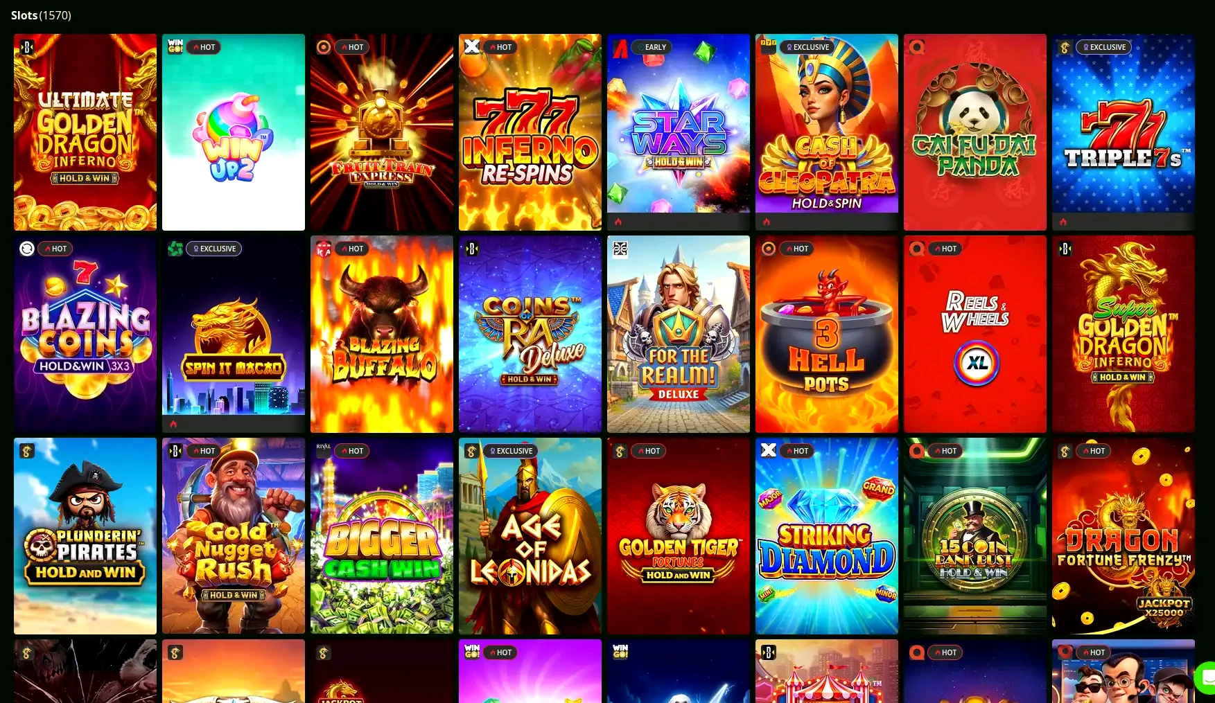 Overzicht van populaire slots en live casino spellen bij Koning online casino
